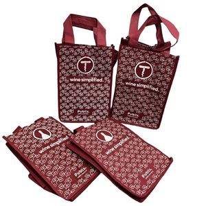 Wine Simplified Eco Friendly Wine / Bottle Reusable Shopping Bags Set of 4